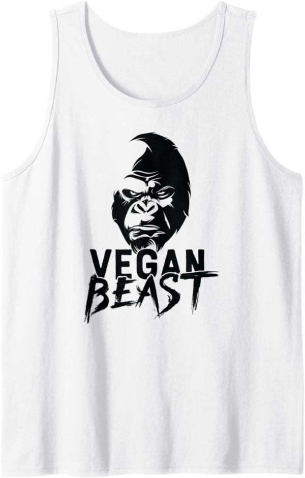 Vegan Beast Gorilla Vegetarian Gym Workout for Men Women Tan... - Image 2